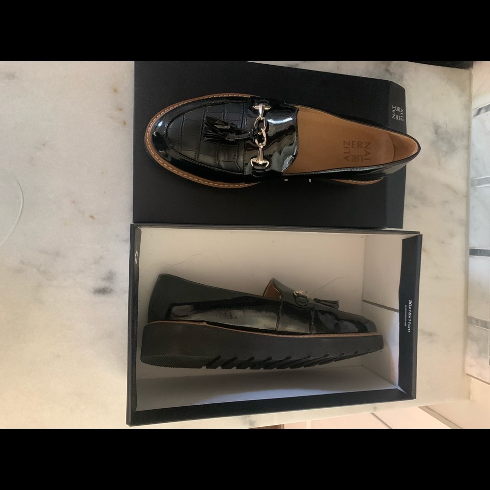 Patent Lug Sole Tassel Loafer